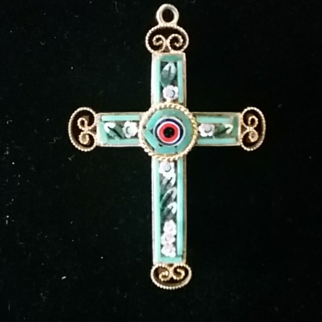 Vintage Italian Cross Pendant